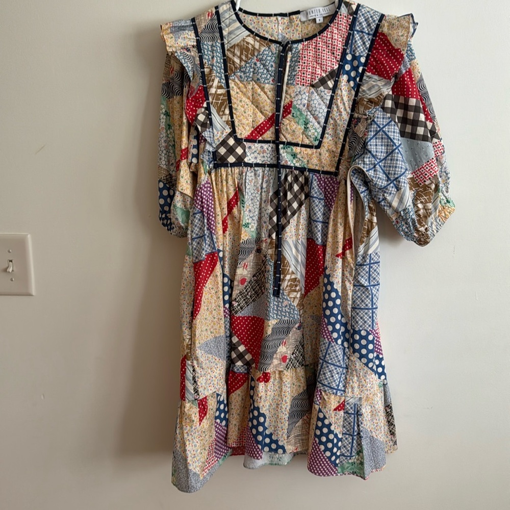 Hunter Bell Multicolor Floral Patchwork Dress - image 2